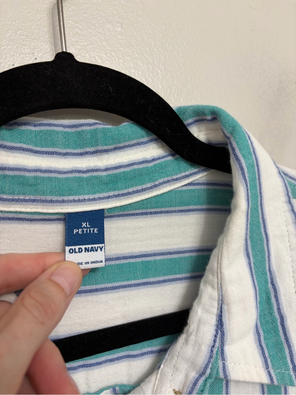 Old Navy Crinkle Cotton Gauze Button-Down Romper in Blue Stripe - Size XL Petire - Picture 5 of 8